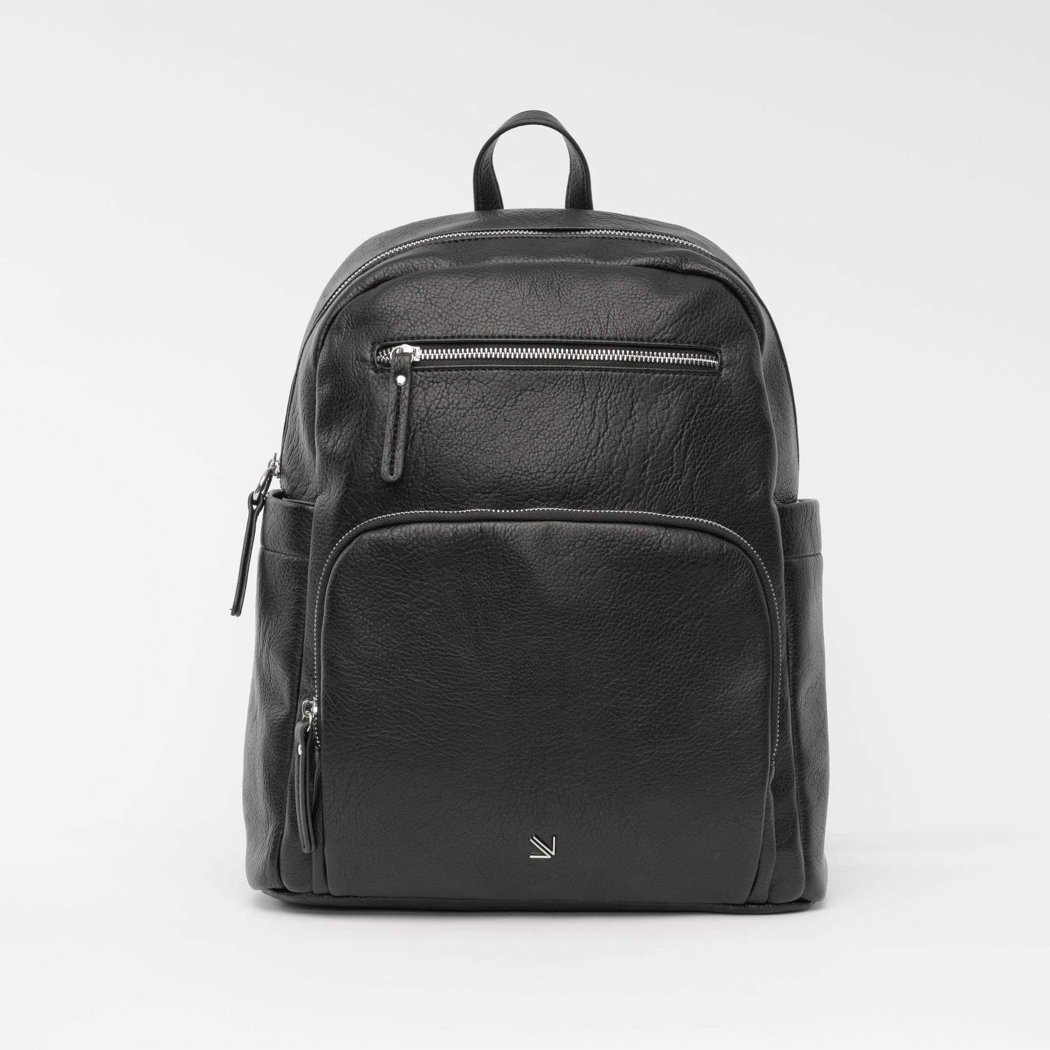 balck leather backpack purse Urban Originals Focus Backpack, Black, Leather