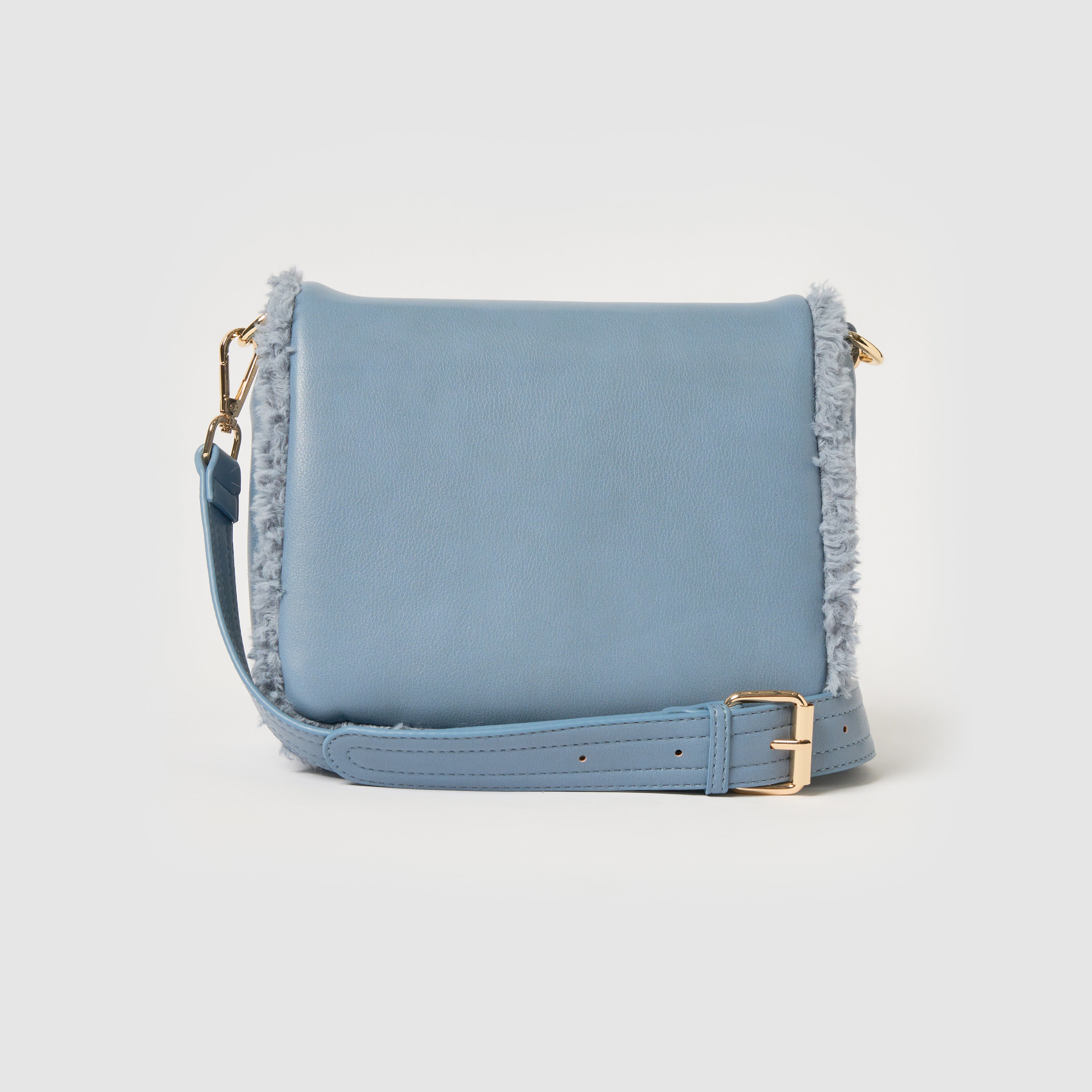 Shearling Crossbody - Blue