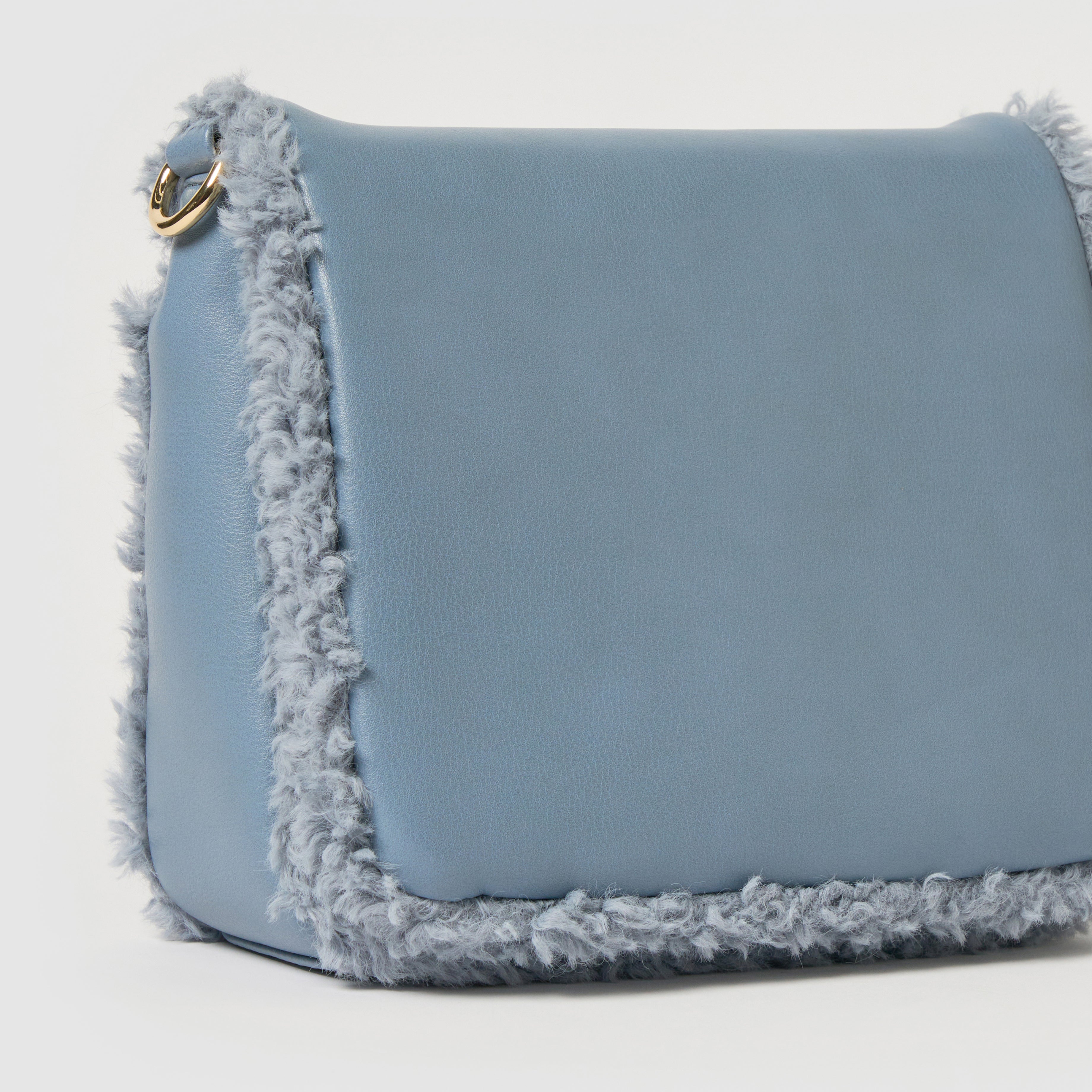Shearling Crossbody - Blue