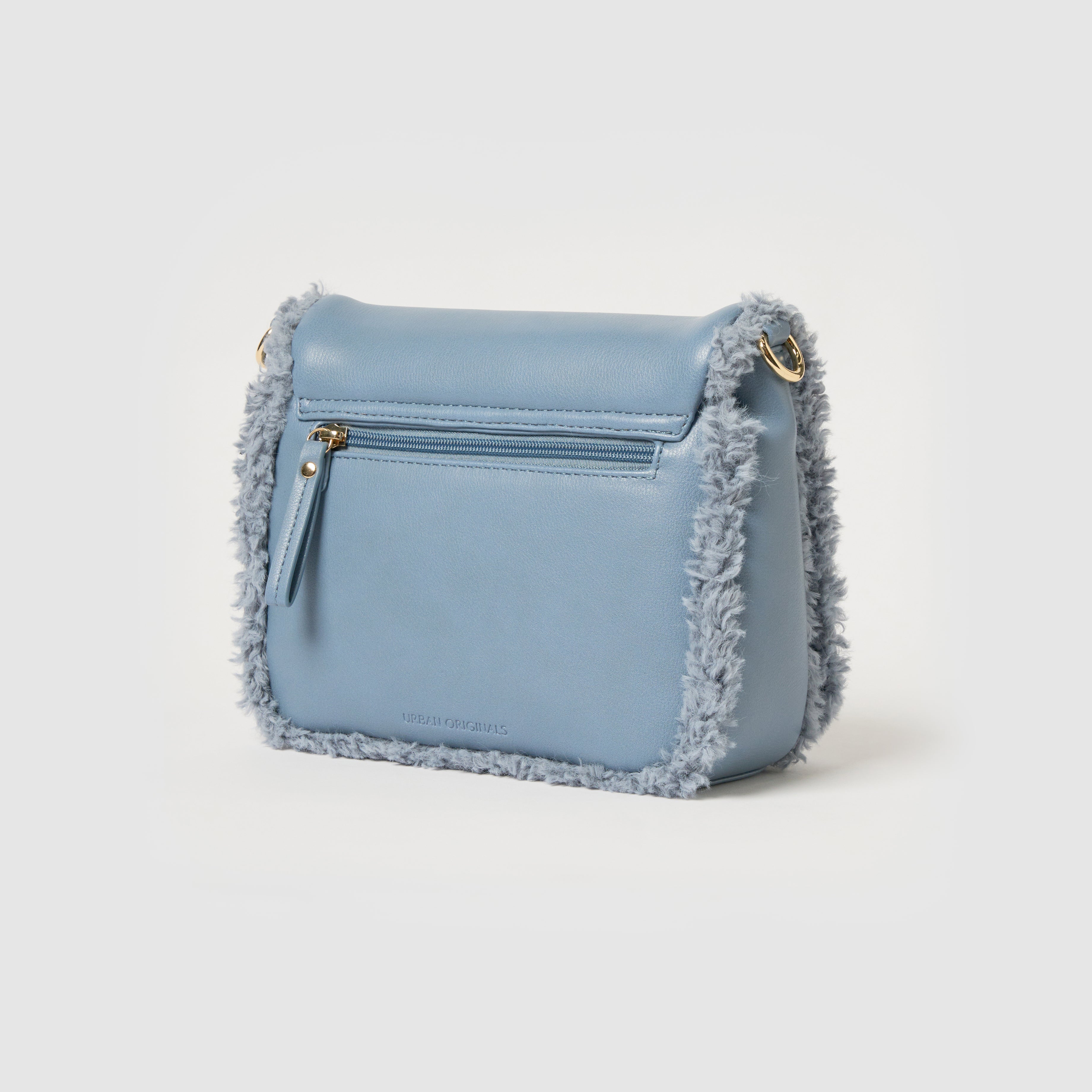 Shearling Crossbody - Blue