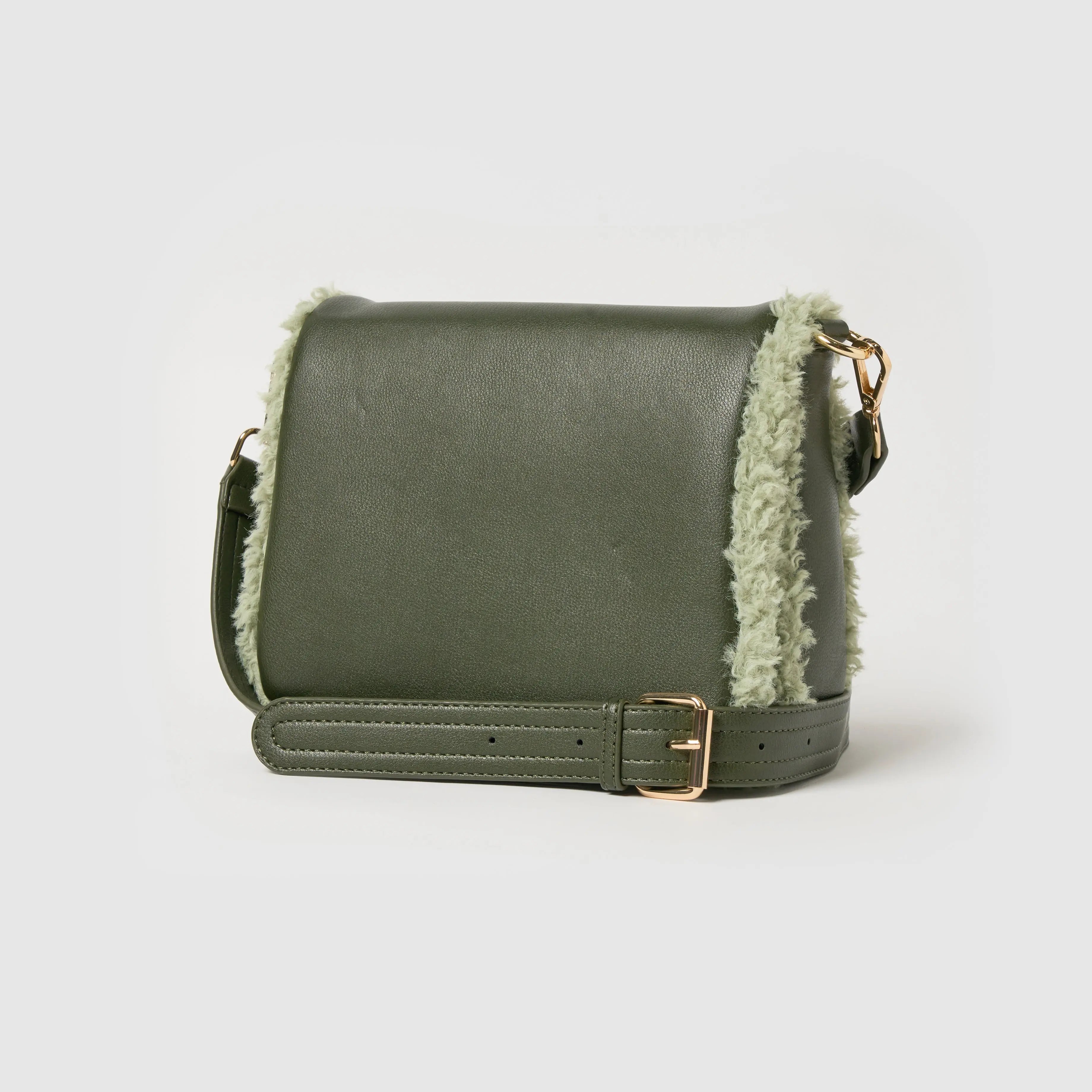 Shearling Crossbody - Olive Urban Originals USA