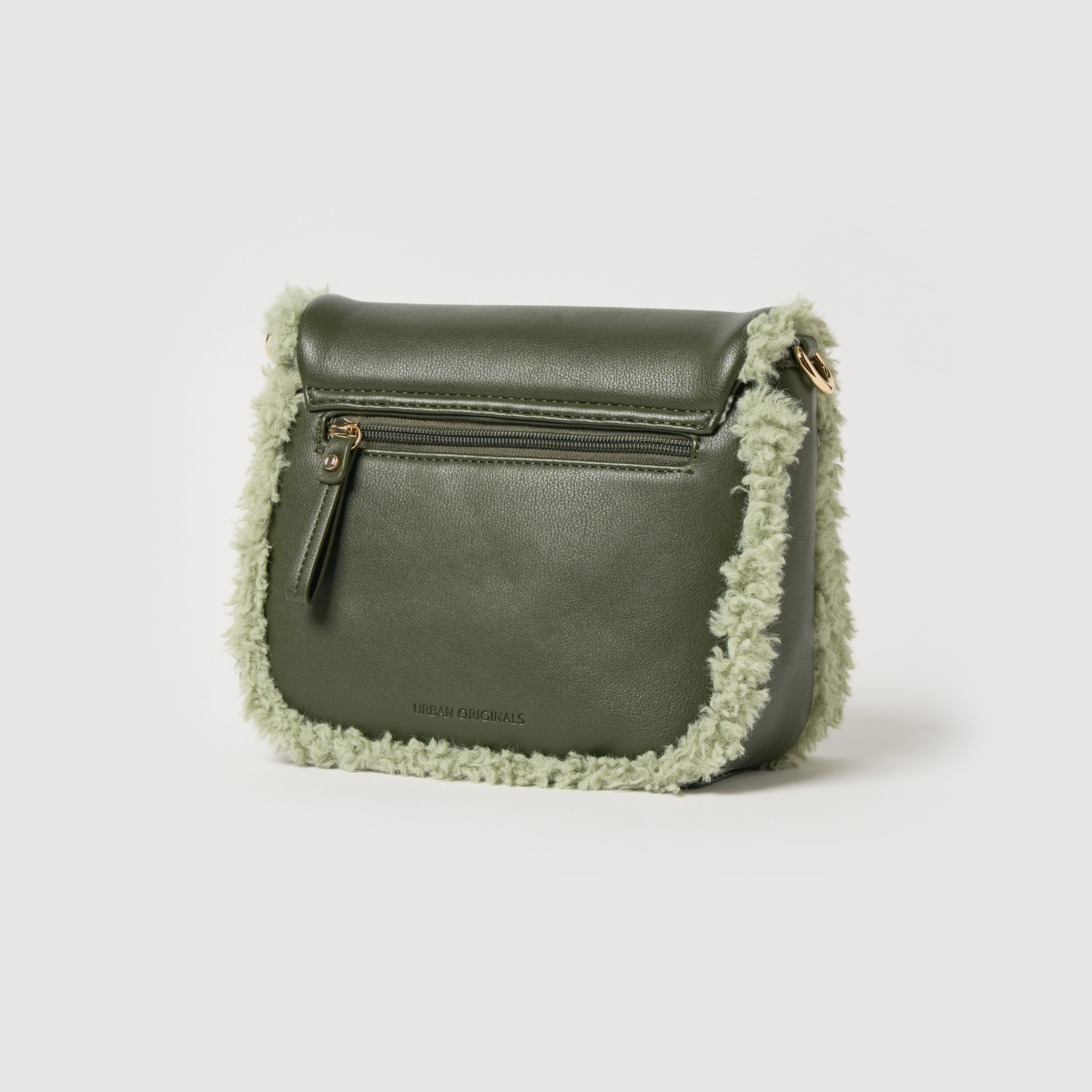 Shearling Crossbody - Olive
