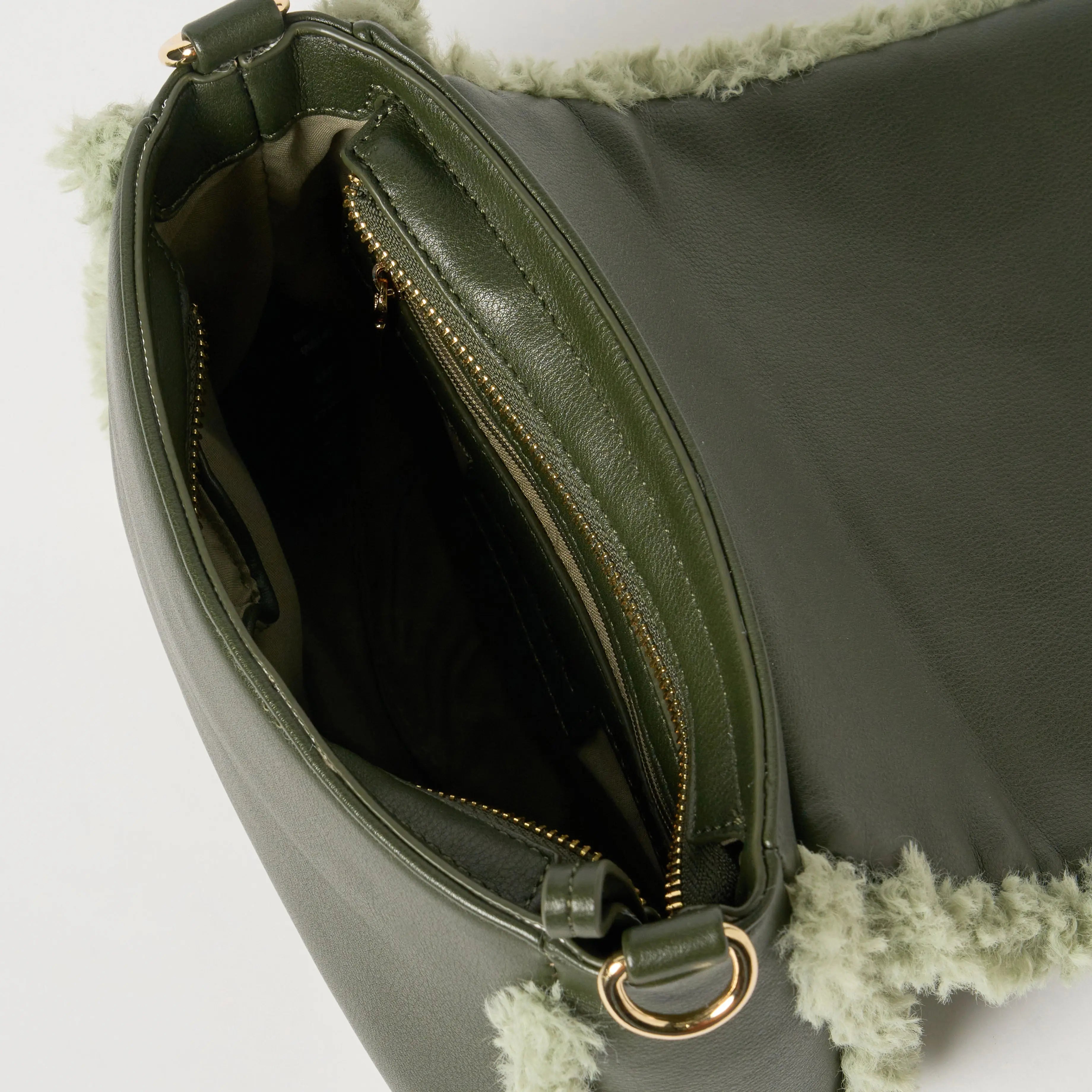 Shearling Crossbody - Olive Urban Originals USA