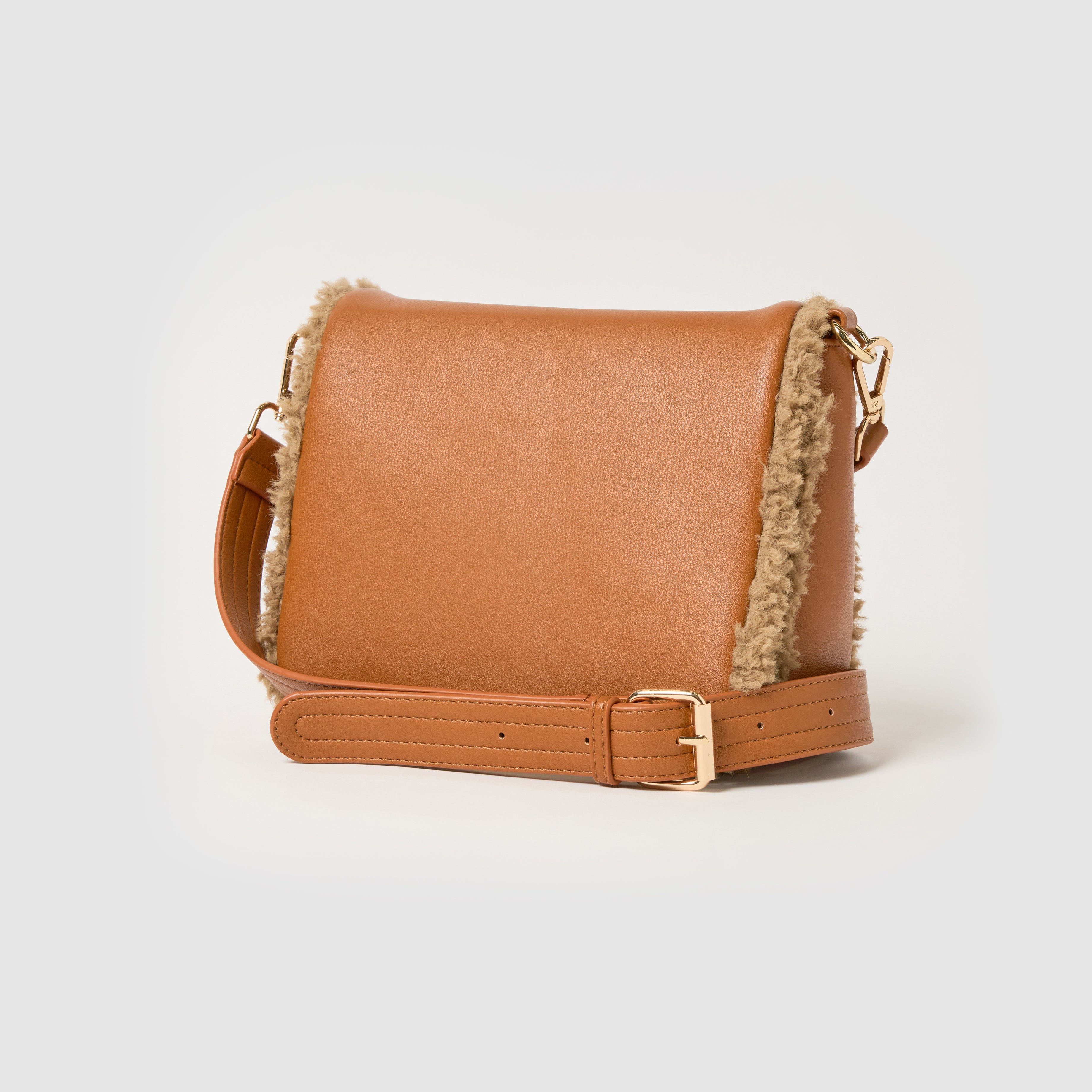 Shearling Crossbody - Sand