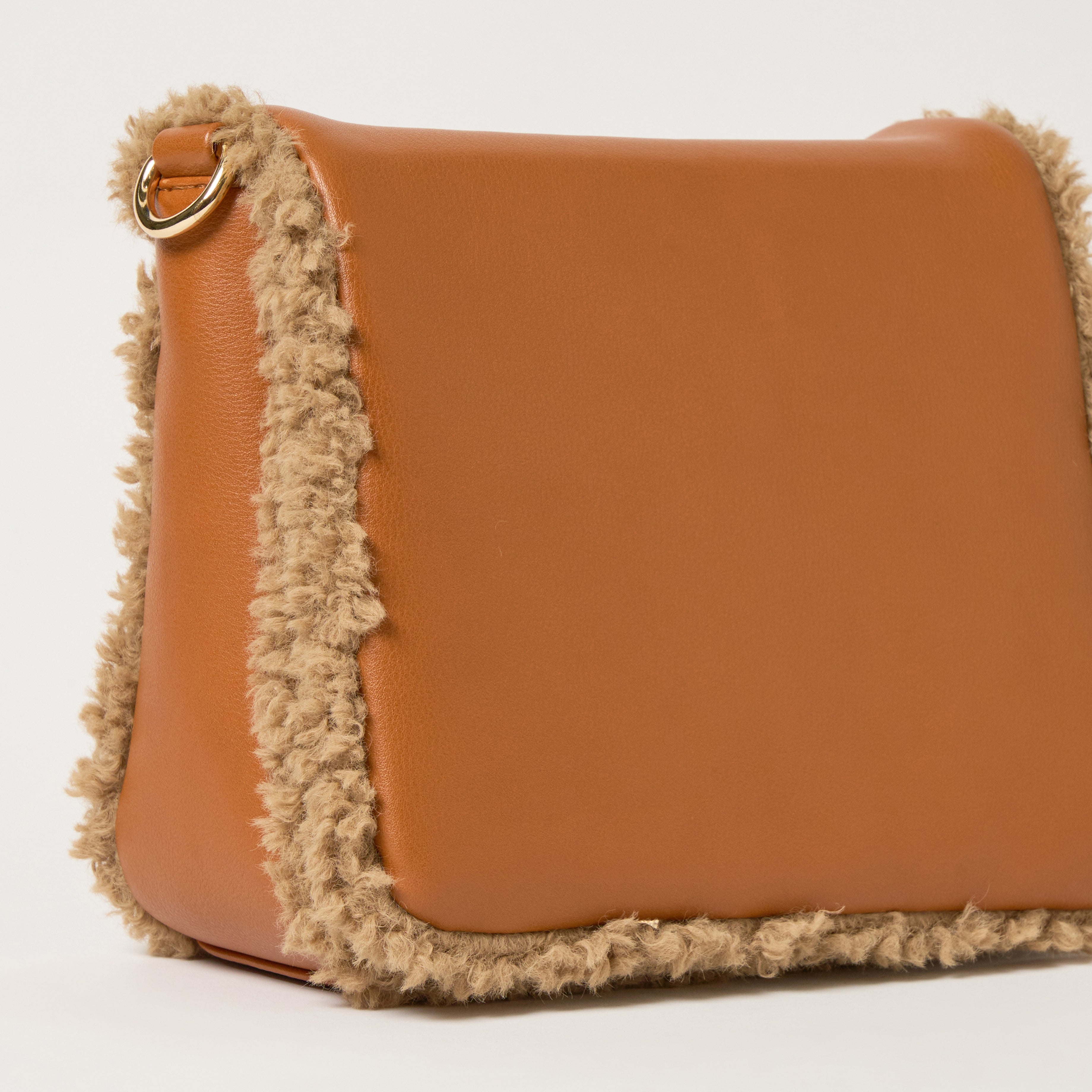 Shearling Crossbody - Sand