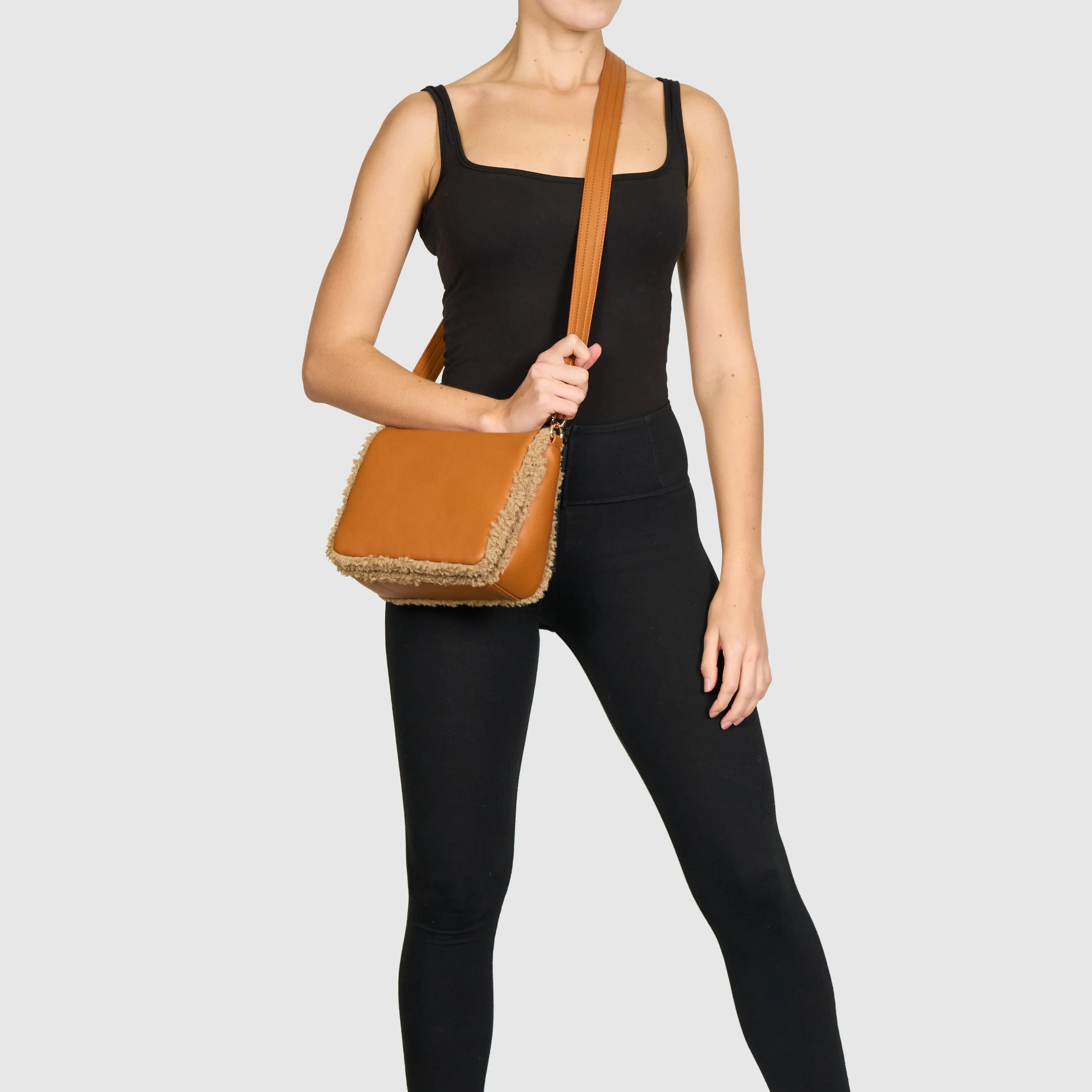 Shearling Crossbody - Sand Urban Originals USA