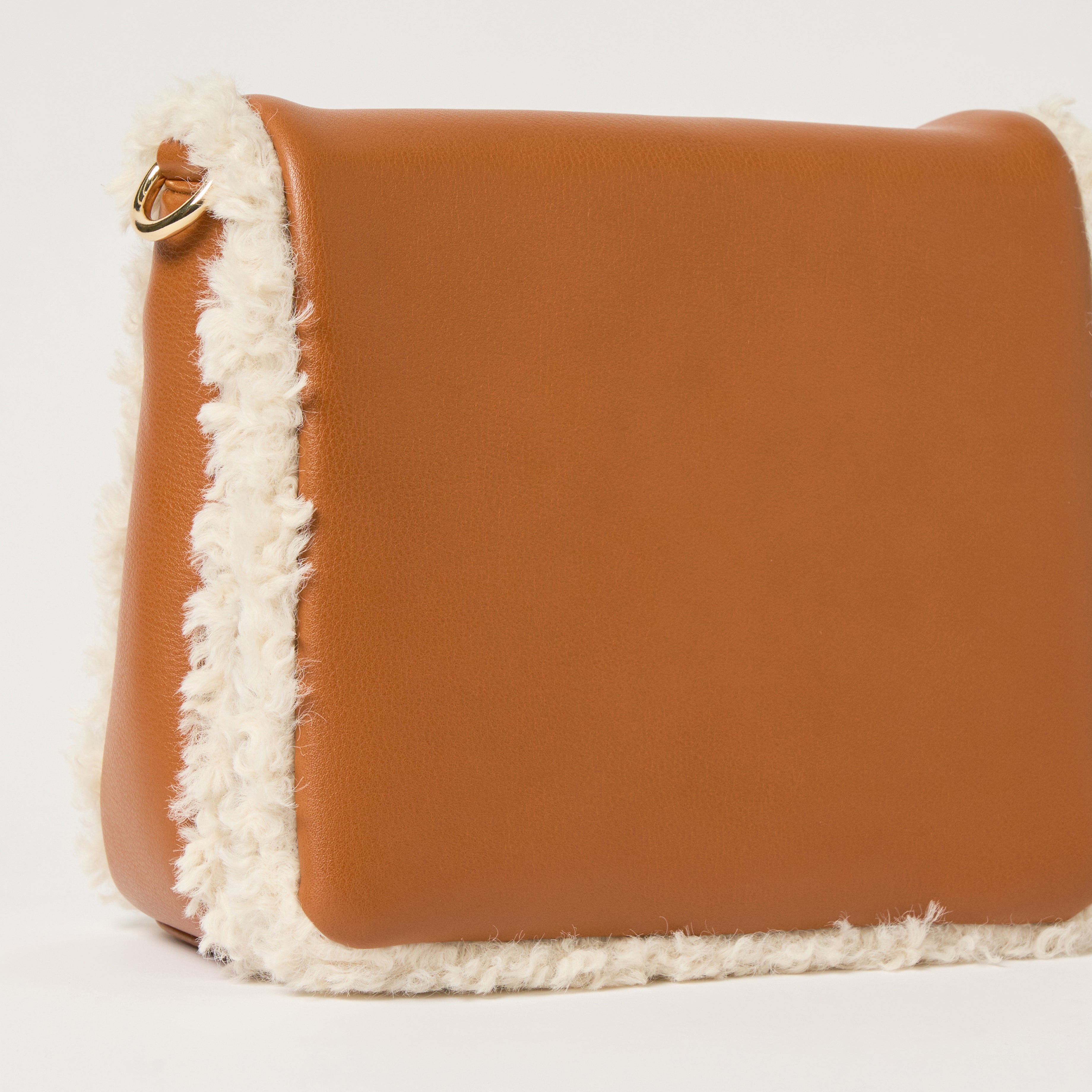 Shearling Crossbody - Tan