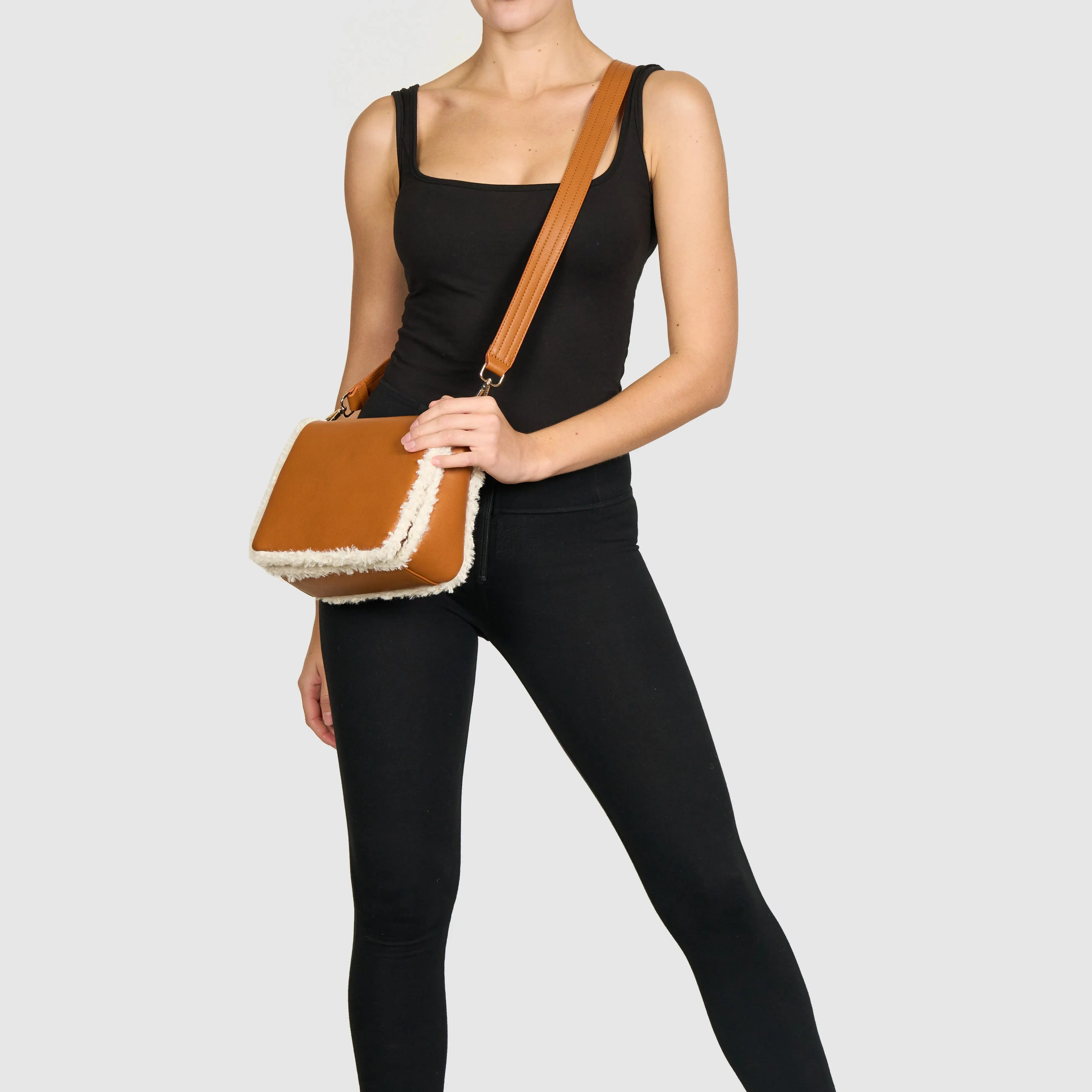 Shearling Crossbody - Tan Urban Originals USA