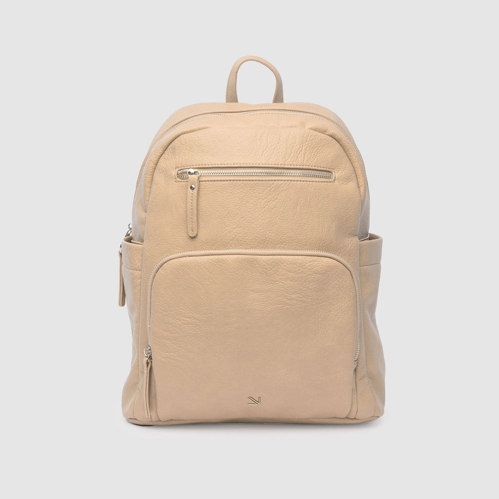 beige leather backpack Focus Backpack - Sand