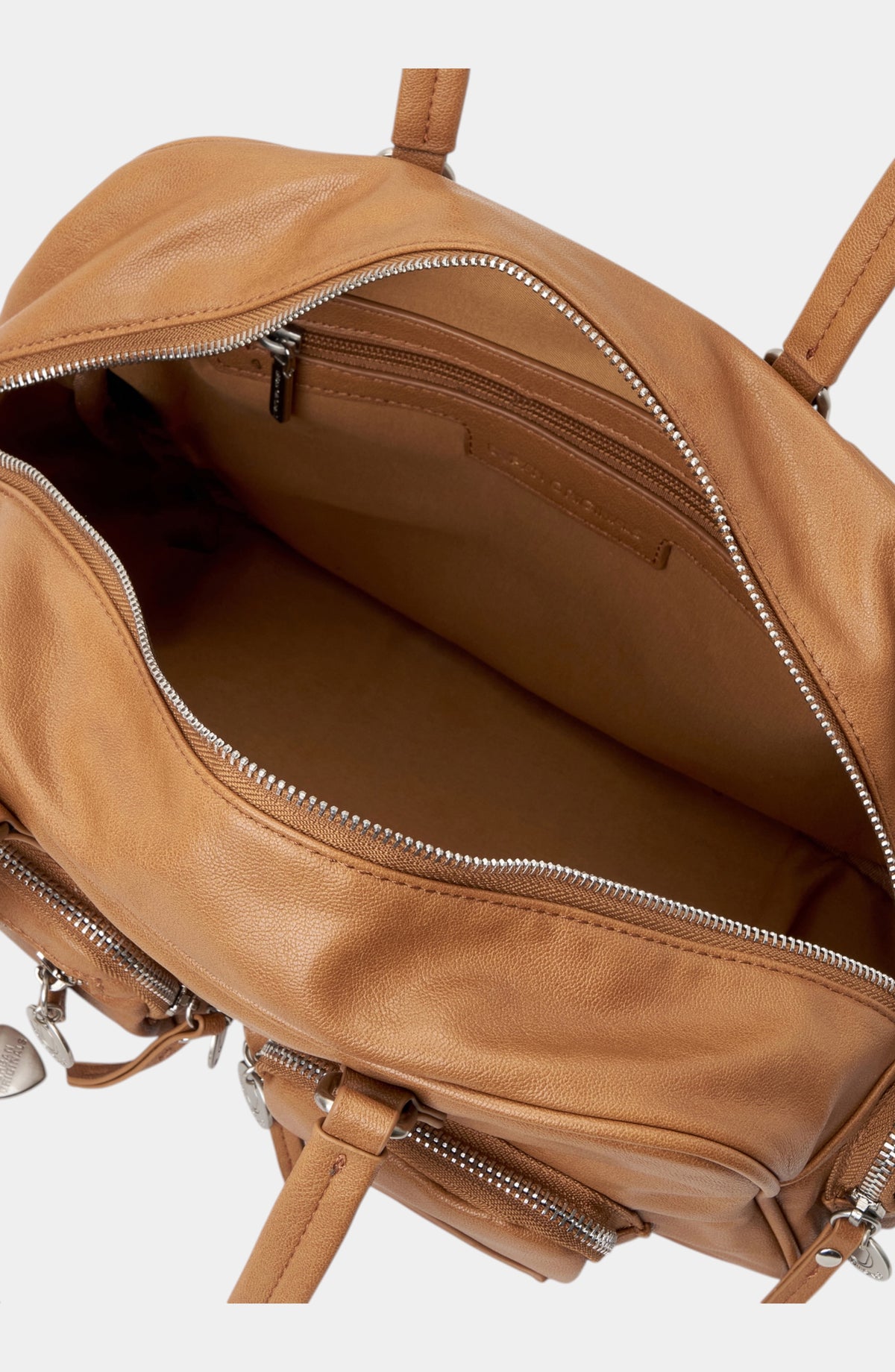Empower Vegan Leather East-West Tote Bag - Tan
