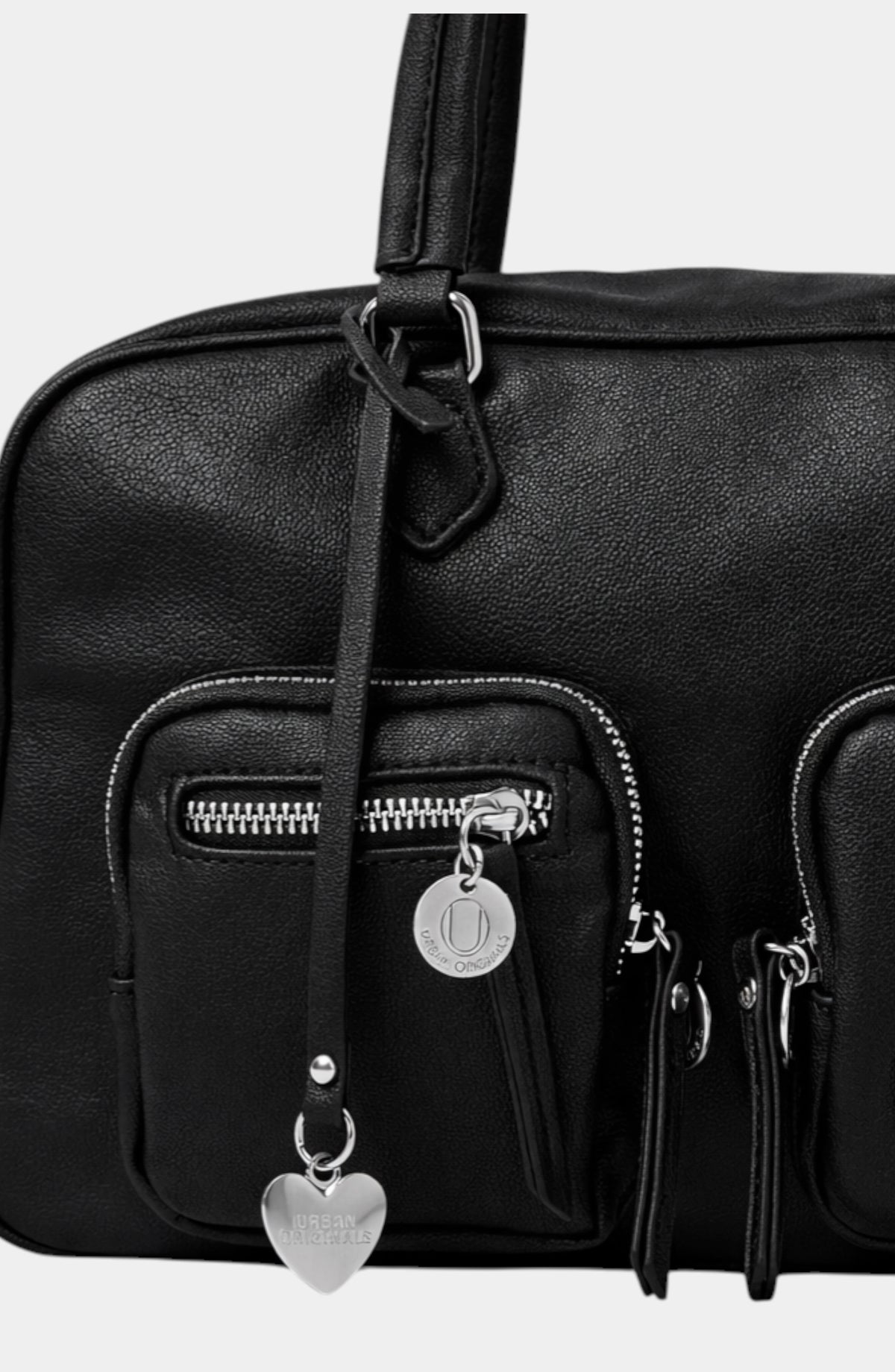 Empower Vegan Leather East-West Tote Bag - Black