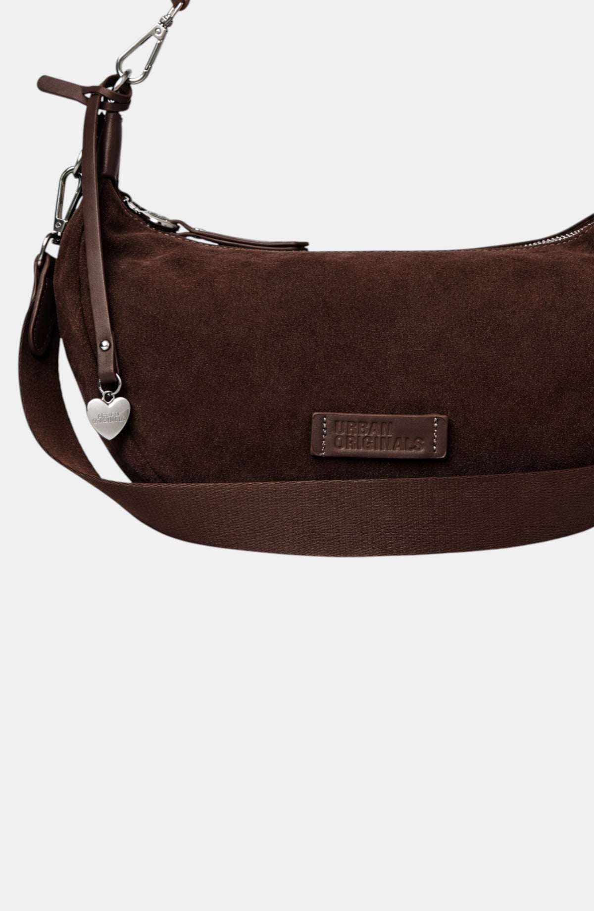 Anything Genuine Suede Shoulder Bag - Chocolate