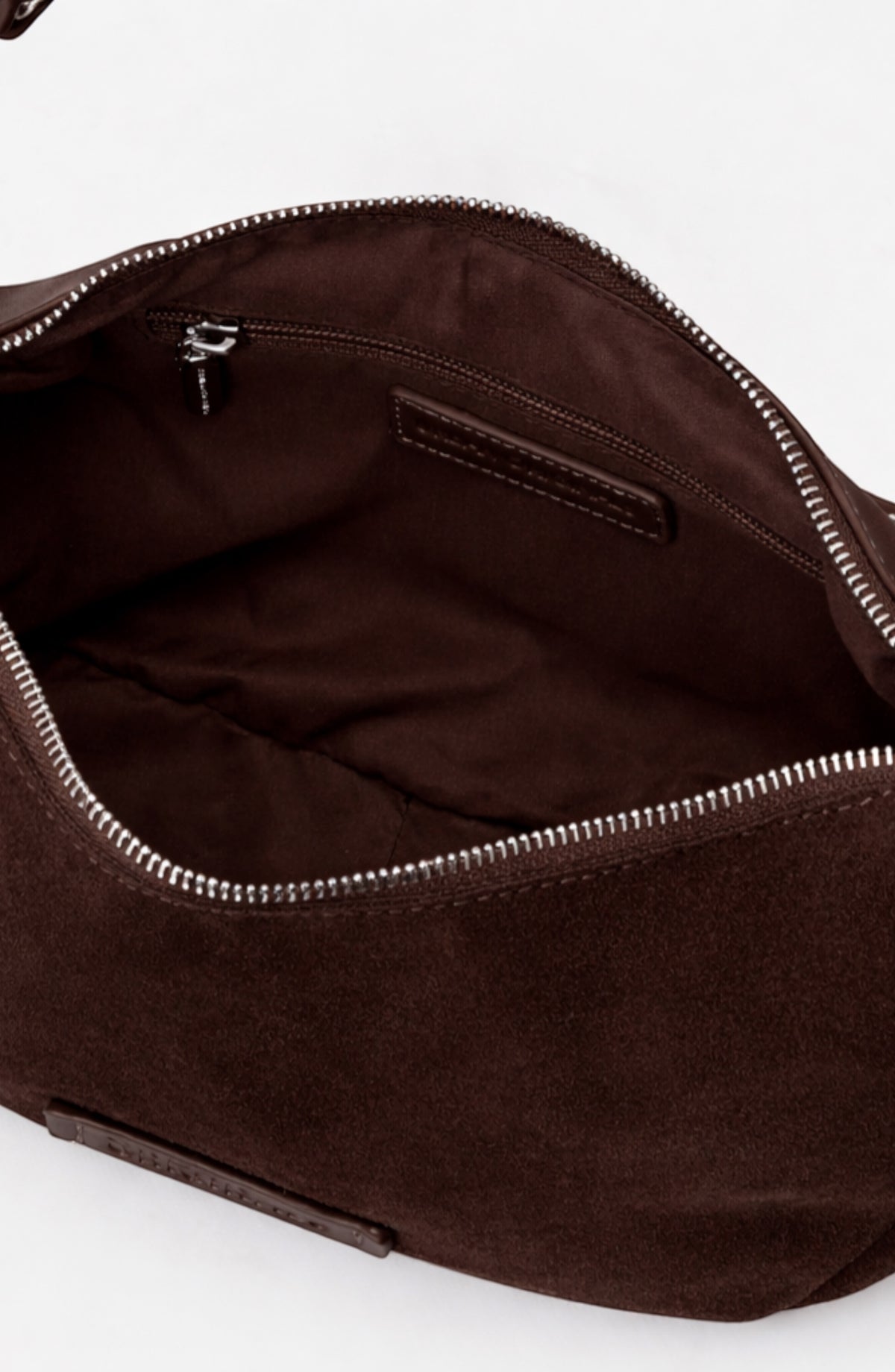 Anything Genuine Suede Shoulder Bag - Chocolate