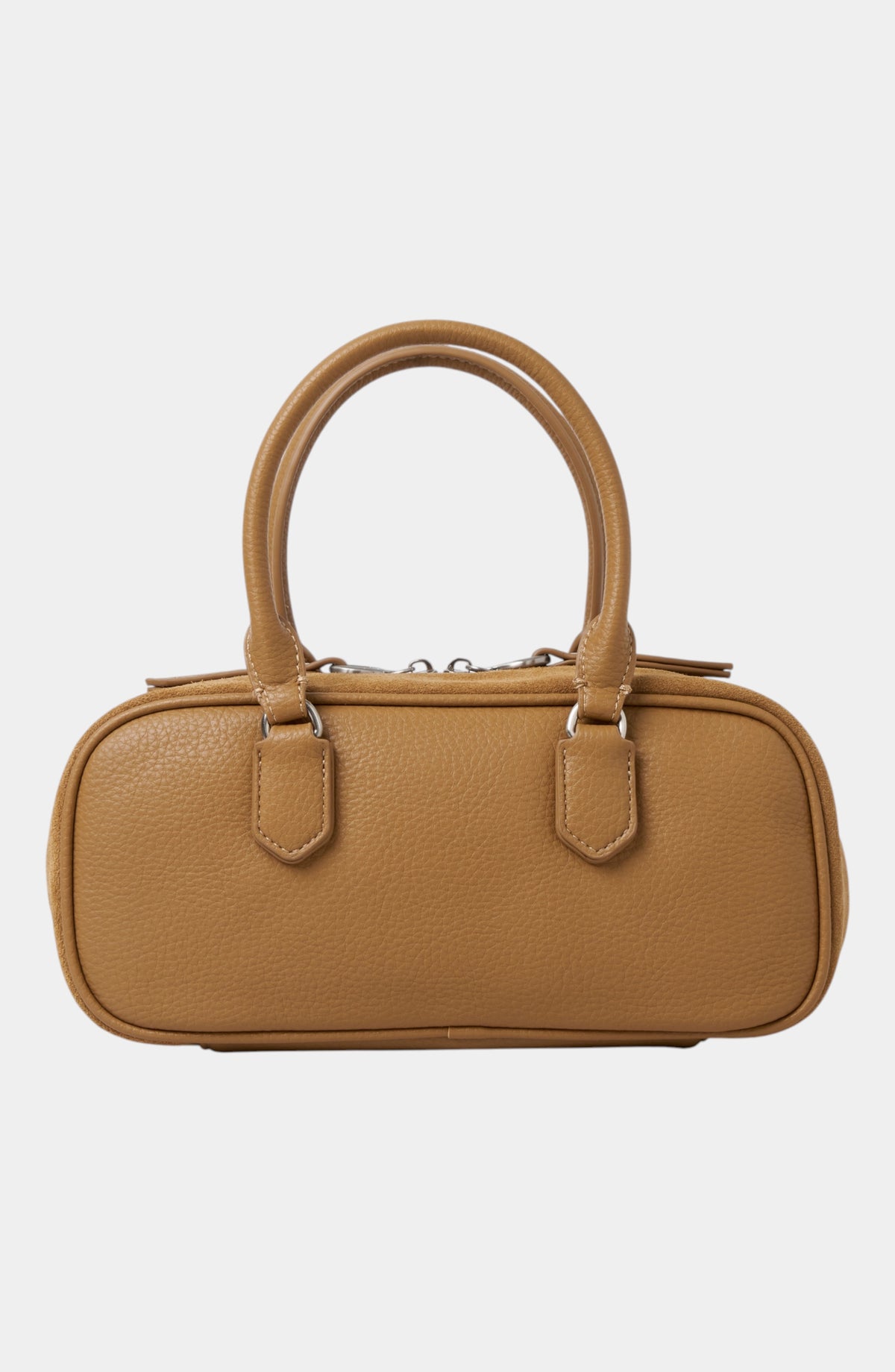 Thunderbolt Genuine Suede Shoulder Bag - Tan