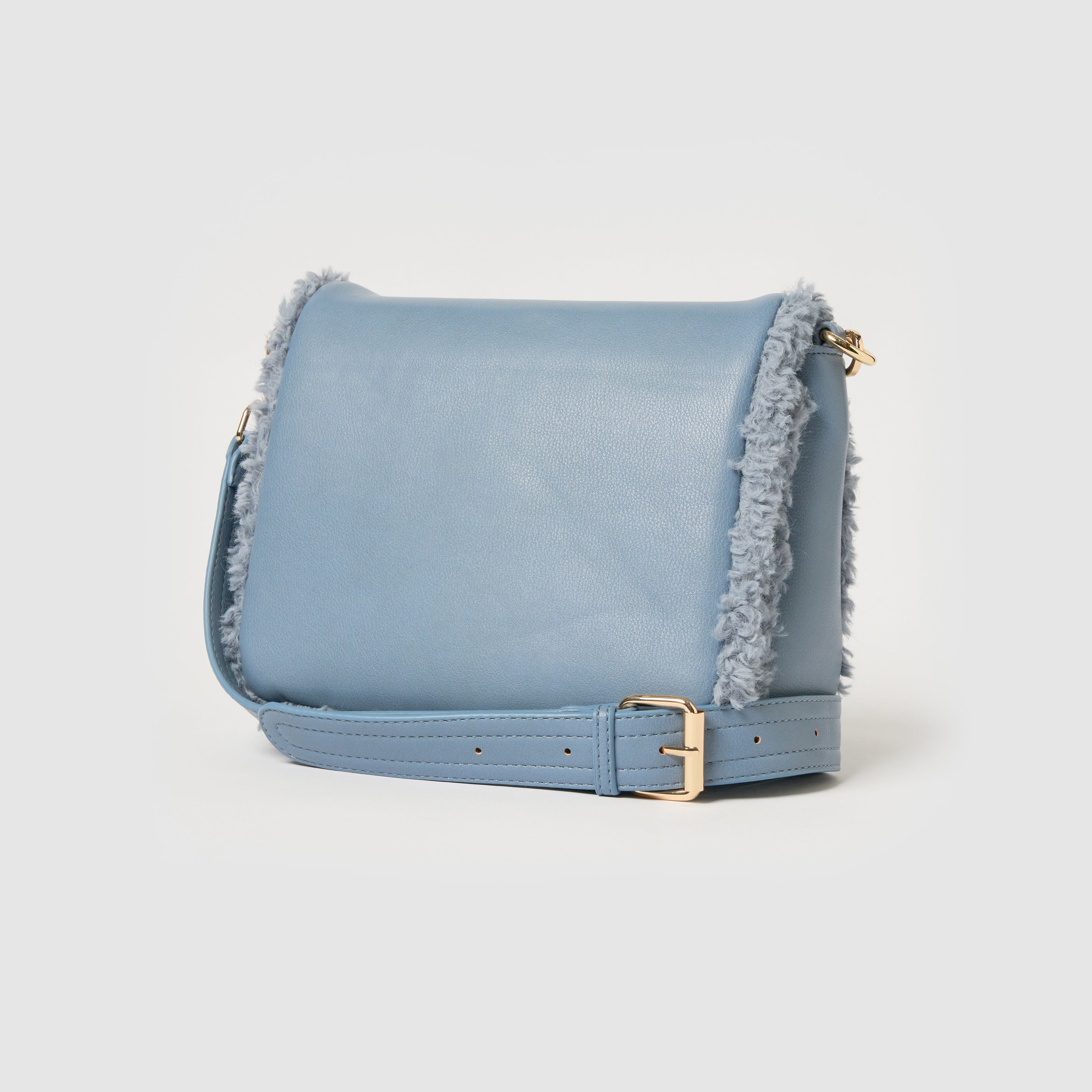 Load image into Gallery viewer, Shearling Crossbody - Blue
