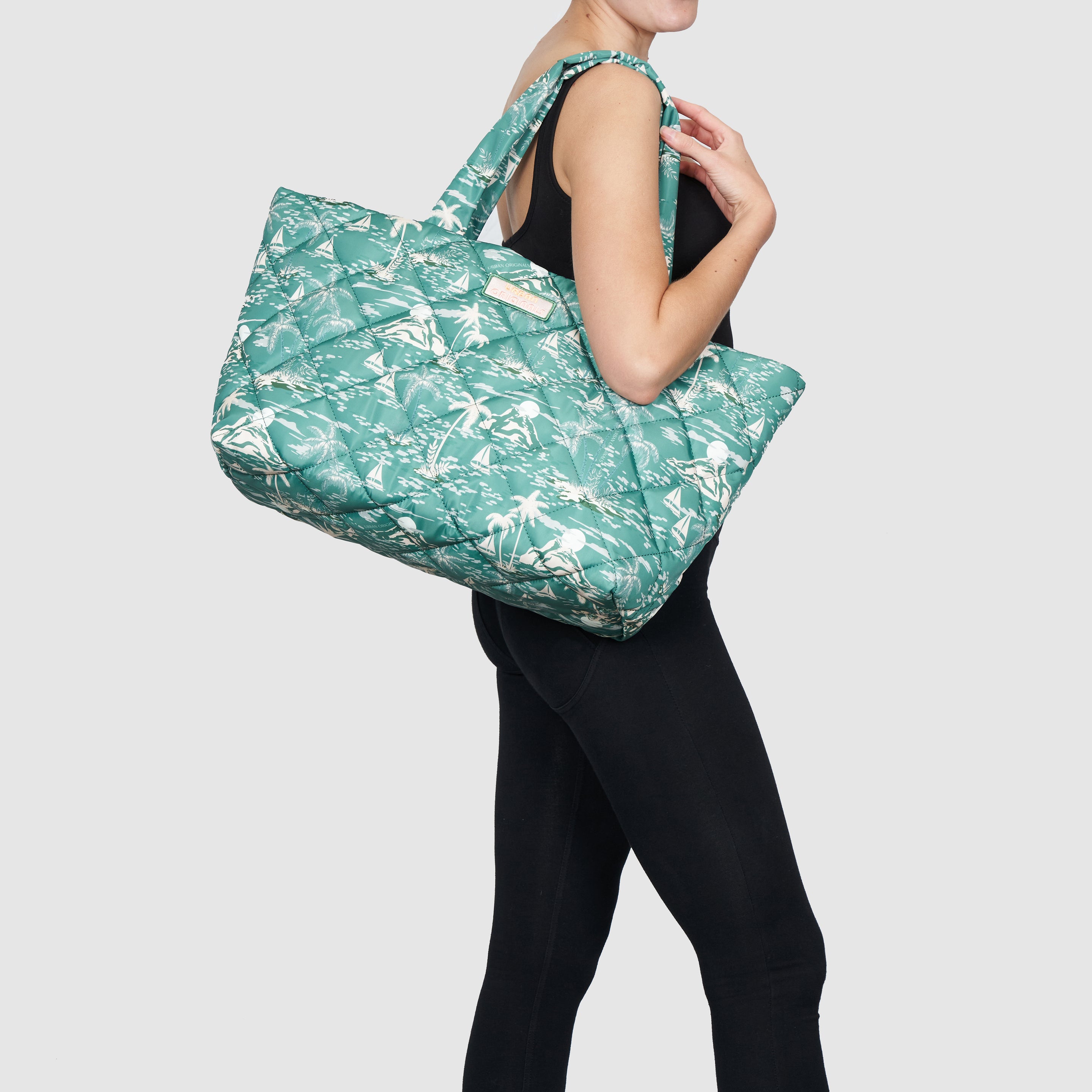 Load image into Gallery viewer, Tropical Tote - Island Green
